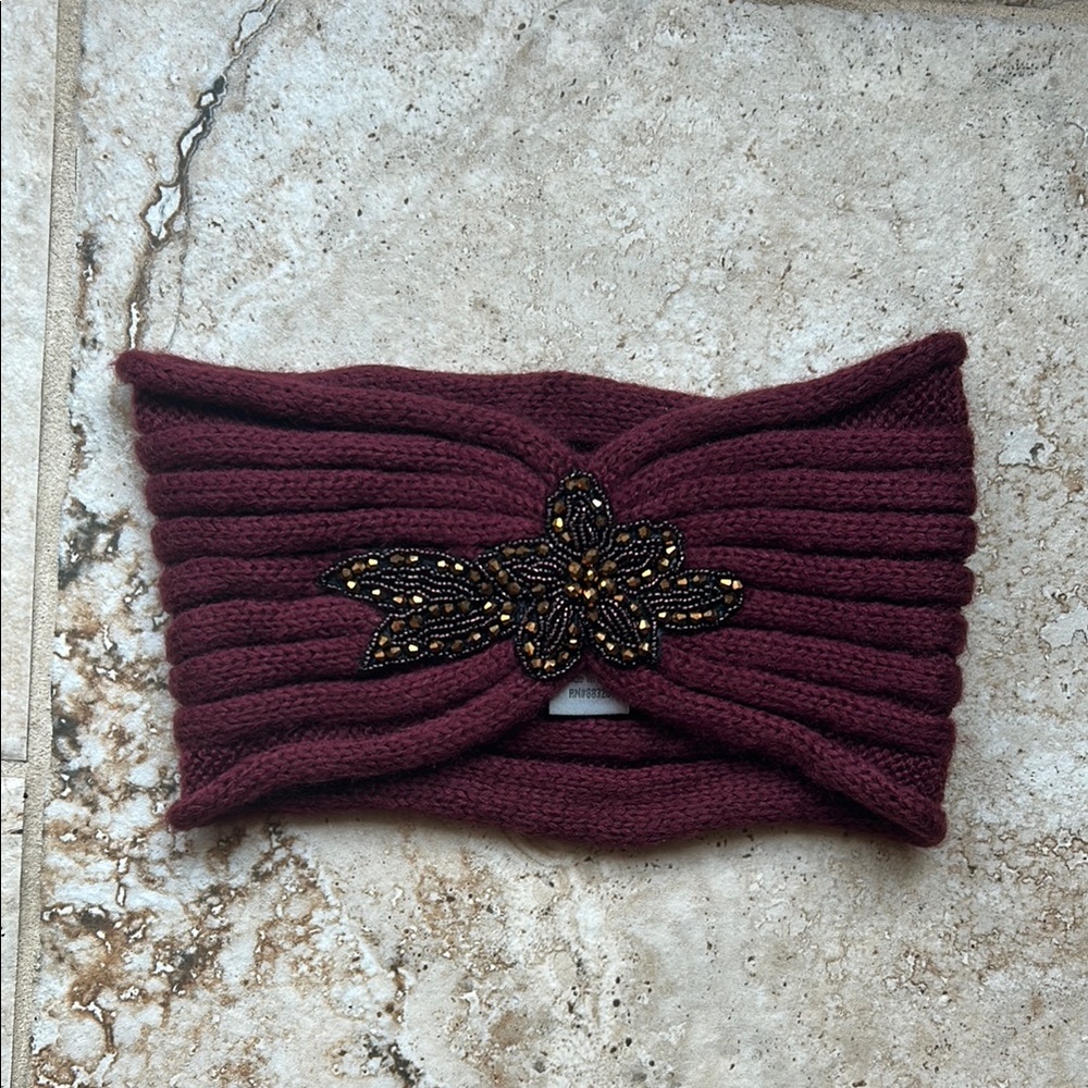 C.C burgundy winter head wrap